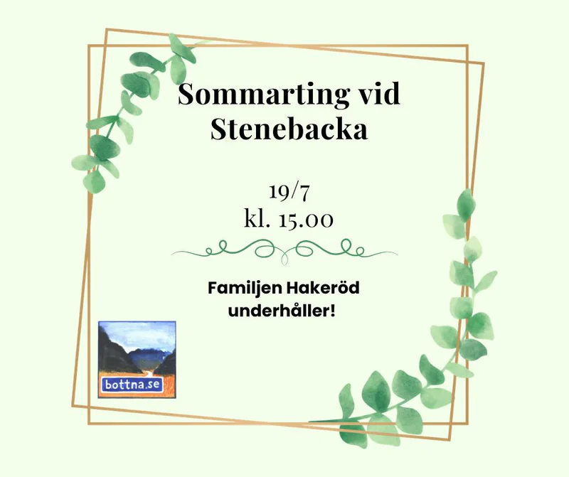 Sommarting på Stenebacka
